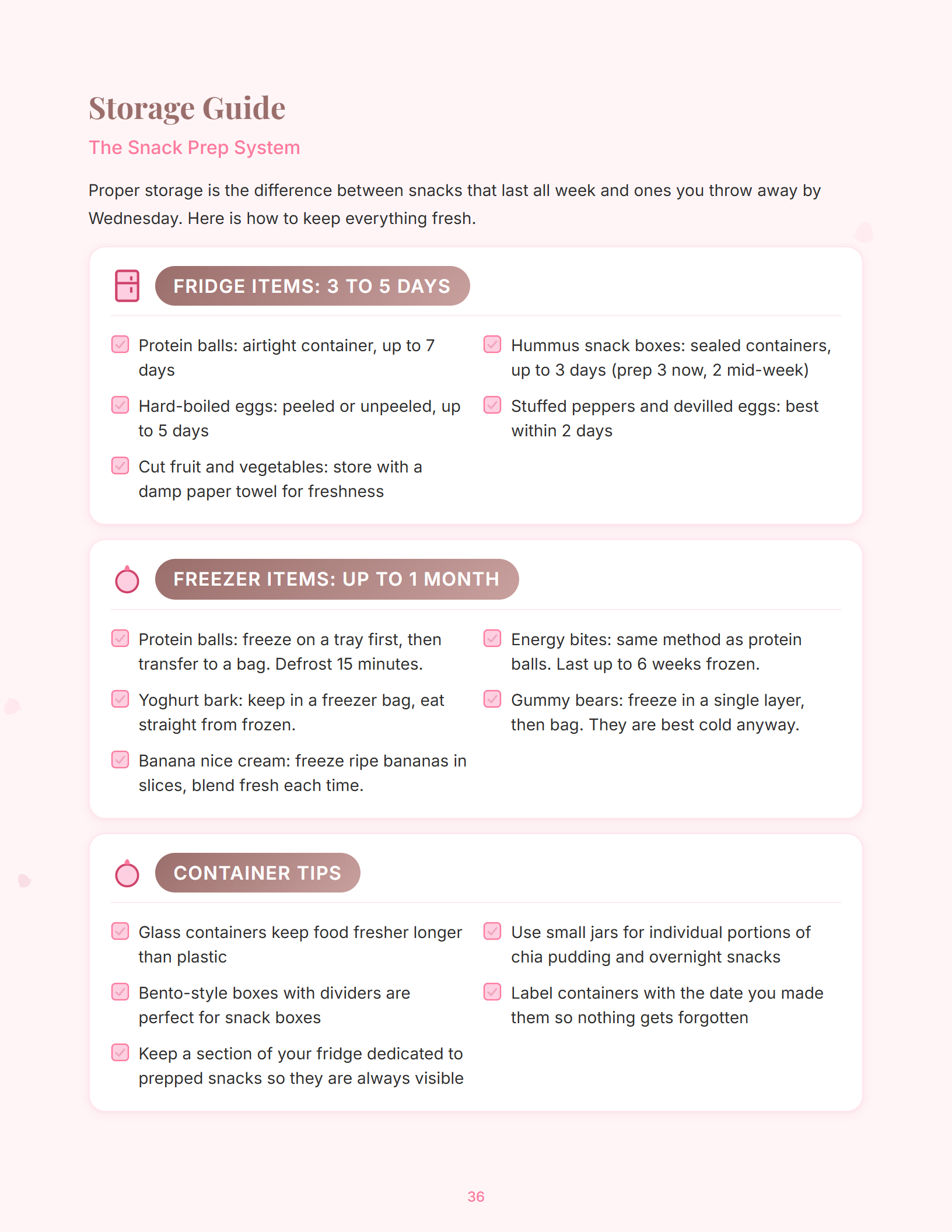 Cravings decoder chart from the Pink Pilates Princess Snack Bible