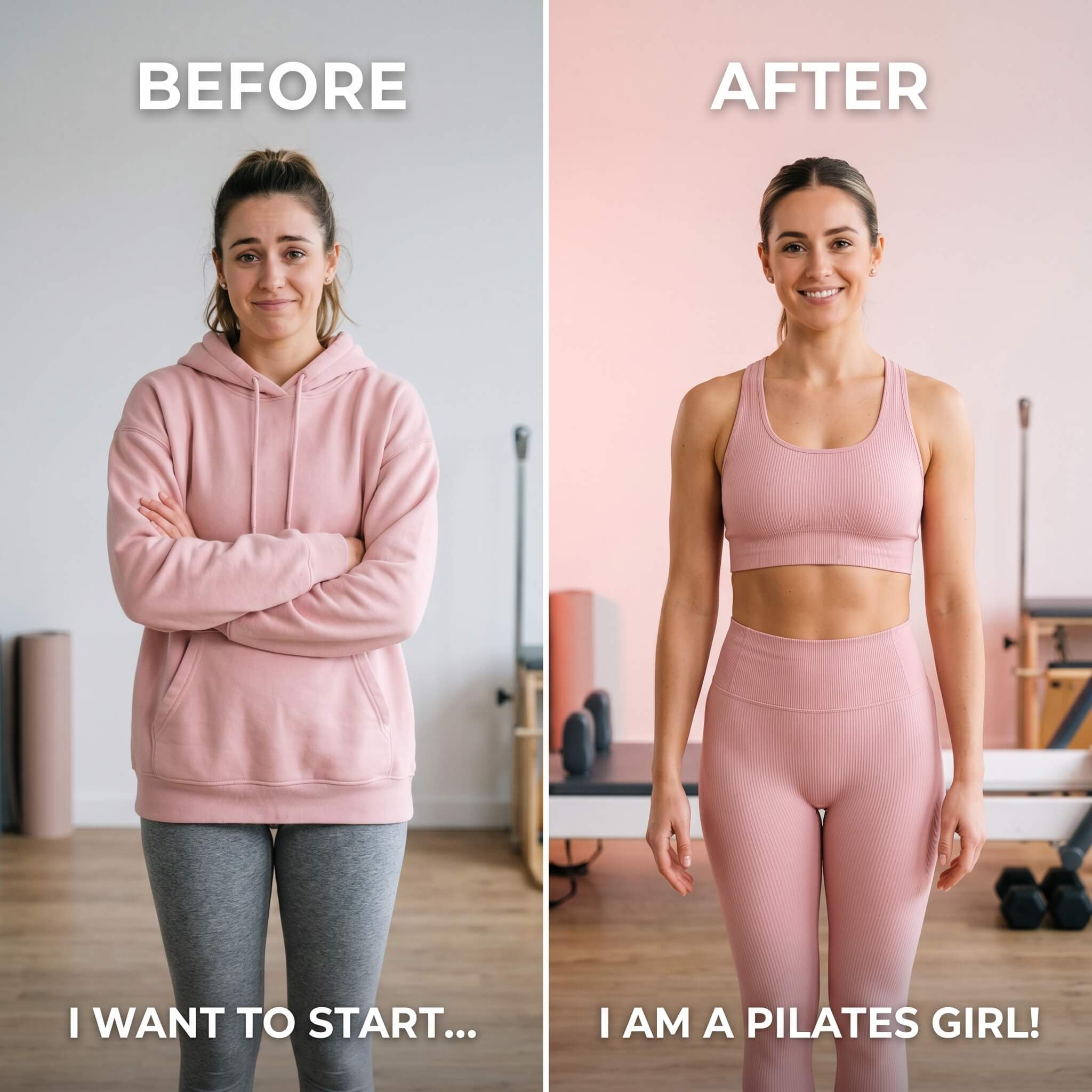 The Pink Pilates Starter Kit Pilates program cover, Pink Pilates Club