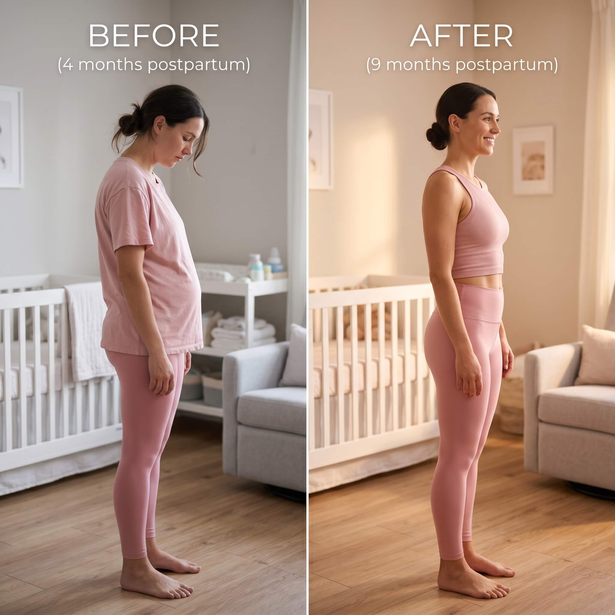 Postpartum Core Restore Pilates program cover, Pink Pilates Club