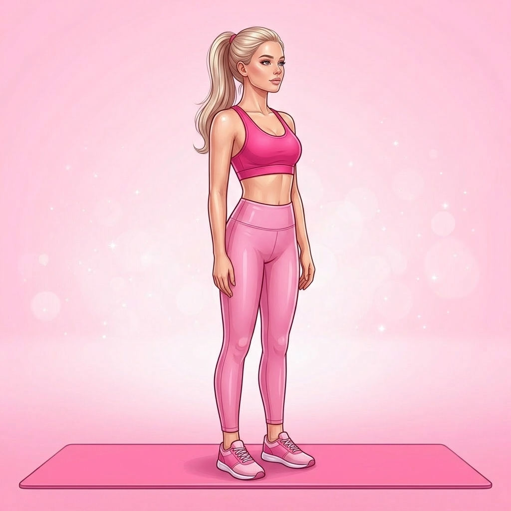 Illustration of Shoulder Rolls Pilates exercise, Pink Pilates Club
